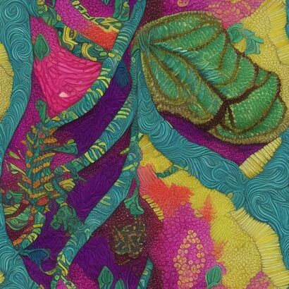 GAN EDEN VII - a Digital Graphics and Cartoon Artowrk by Beatriz Finkielsztejn